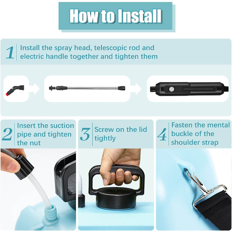 Cordless Battery-Powered Garden Sprayer - Portable, Rechargeable, Ideal for Lawn Care & Pest Control