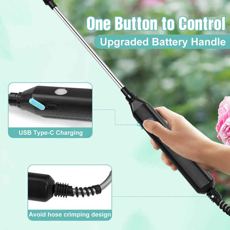 Cordless Battery-Powered Garden Sprayer - Portable, Rechargeable, Ideal for Lawn Care & Pest Control