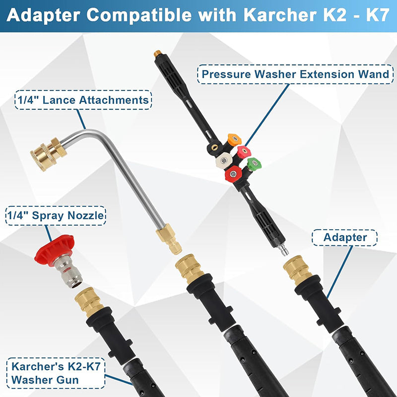 4000 PSI Heavy-Duty Pressure Washer Extension Wand - Durable & Adjustable for Enhanced Reach
