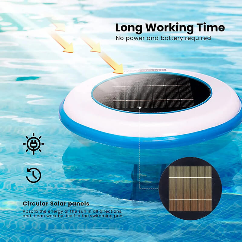 Solar Powered Pool Ionizer with LED Light - Eco-Friendly Water Purification System for Clear, Clean Pools