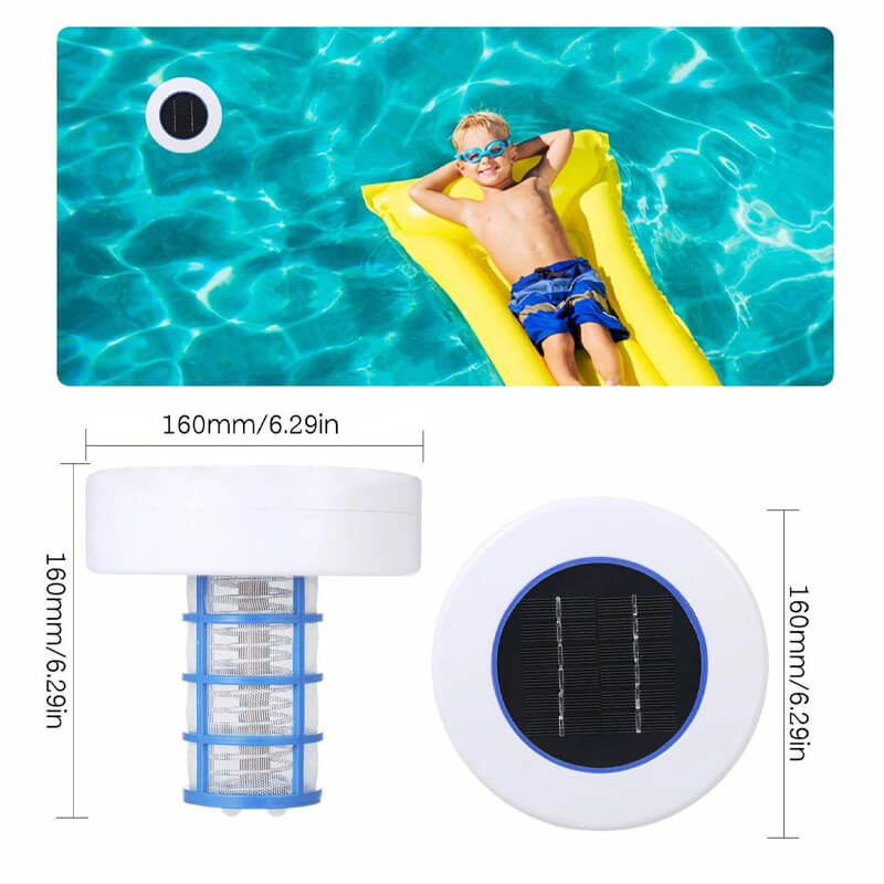 Solar Powered Pool Ionizer with LED Light - Eco-Friendly Water Purification System for Clear, Clean Pools
