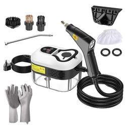 2500W High Pressure Steam Cleaner with Protective Gloves - Powerful, Versatile Cleaning Solution for Home & Outdoor Use