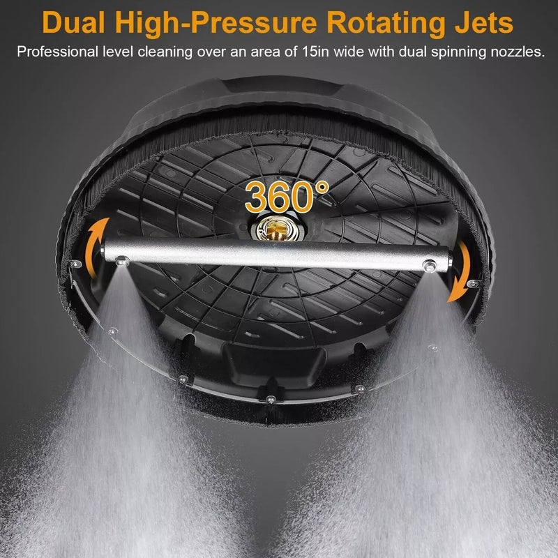 4000 PSI Heavy-Duty Professional Pressure Washer Surface Cleaner - Fast & Efficient Cleaning for Patios, Driveways, and Decks