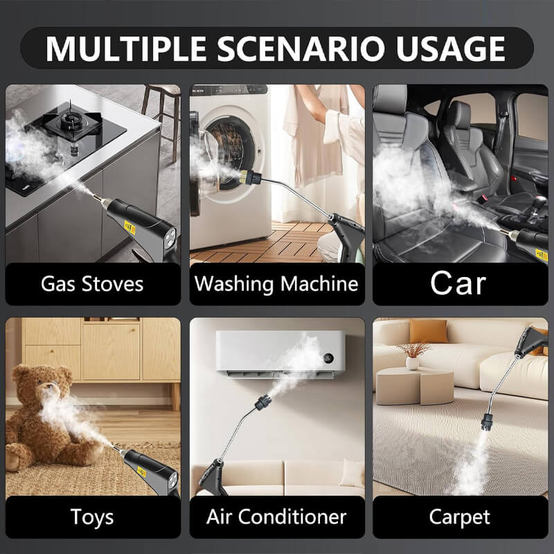 2500W High Pressure Steam Cleaner with Protective Gloves - Powerful, Versatile Cleaning Solution for Home & Outdoor Use