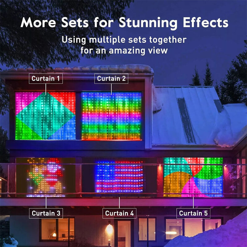 DIY Smart LED Curtain Lights - Sync with Music & App Control for Home Decor