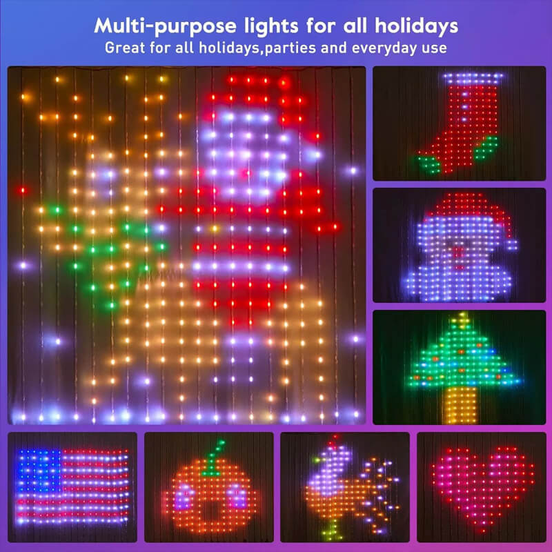 DIY Smart LED Curtain Lights - Sync with Music & App Control for Home Decor
