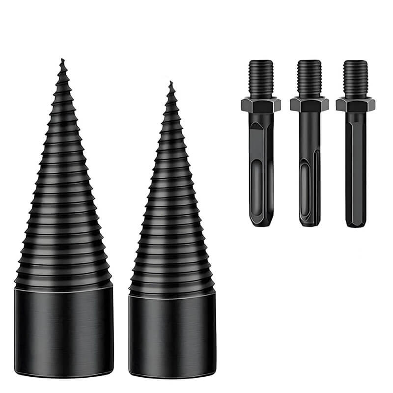 Heavy-Duty Firewood Splitter Drill Bits - Efficient Wood Splitting Tool for Easy Firewood Preparation