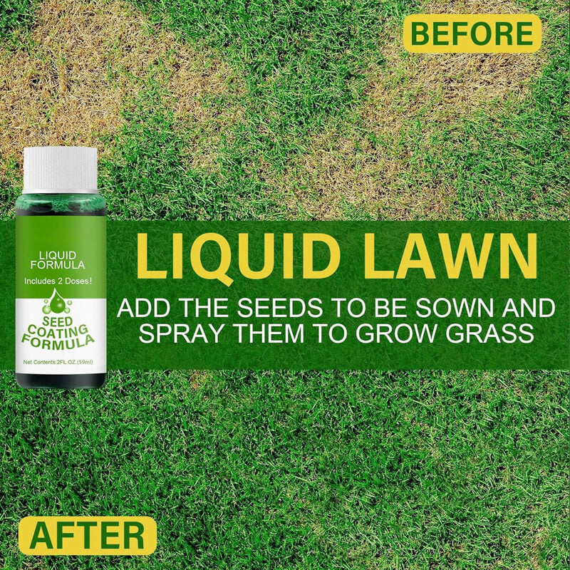 Liquid Grass Seed Spray System - Easy Lawn Green Fertilizer & Seeder for Lush, Healthy Grass