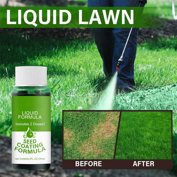 Liquid Grass Seed Spray System - Easy Lawn Green Fertilizer & Seeder for Lush, Healthy Grass