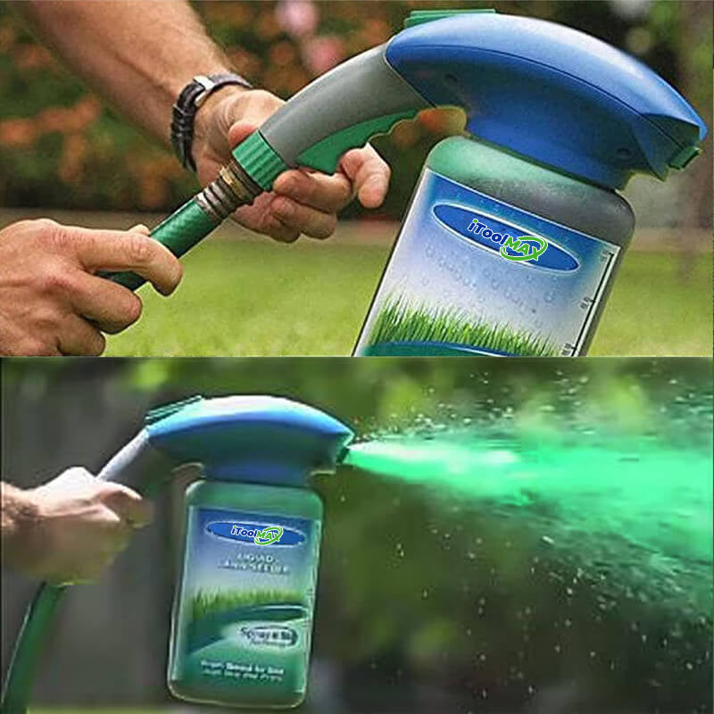 Liquid Grass Seed Spray System - Easy Lawn Green Fertilizer & Seeder for Lush, Healthy Grass