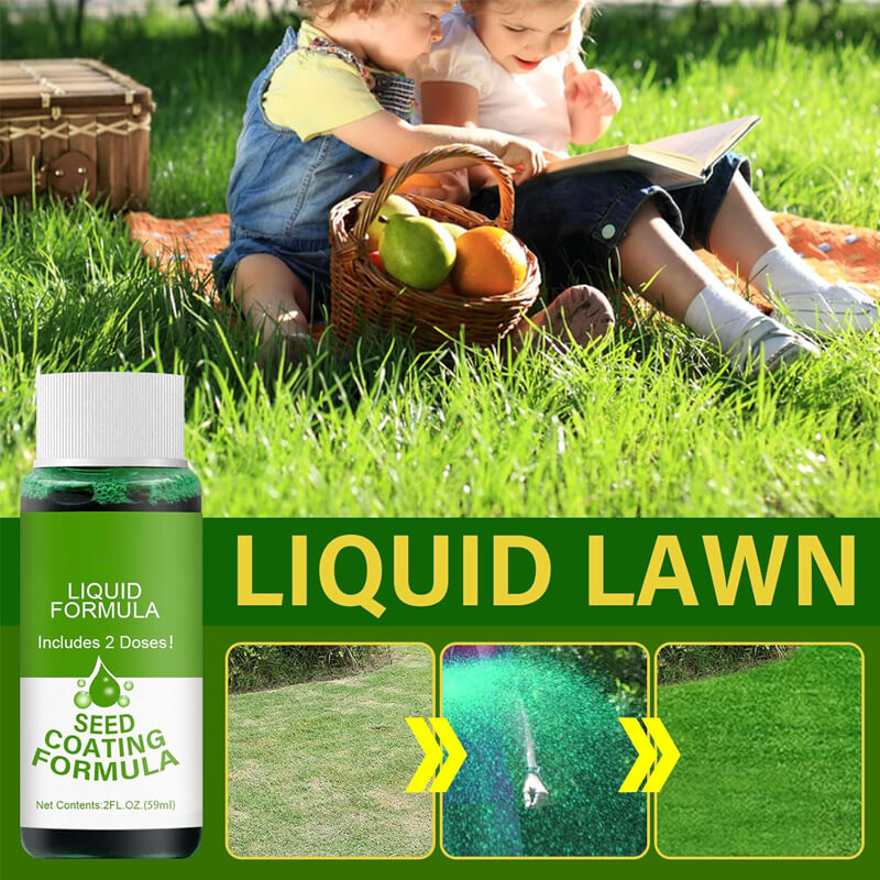 Liquid Grass Seed Spray System - Easy Lawn Green Fertilizer & Seeder for Lush, Healthy Grass