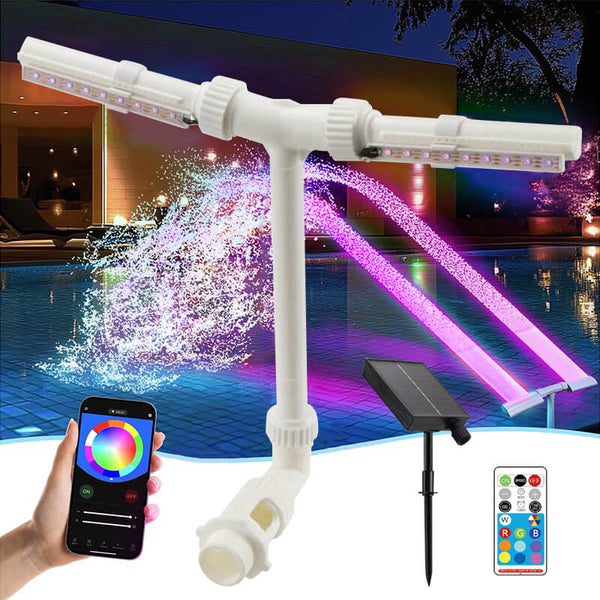 Solar-Powered Pool Fountain with LED Lights – Eco-Friendly Water Feature for Pools and Gardens