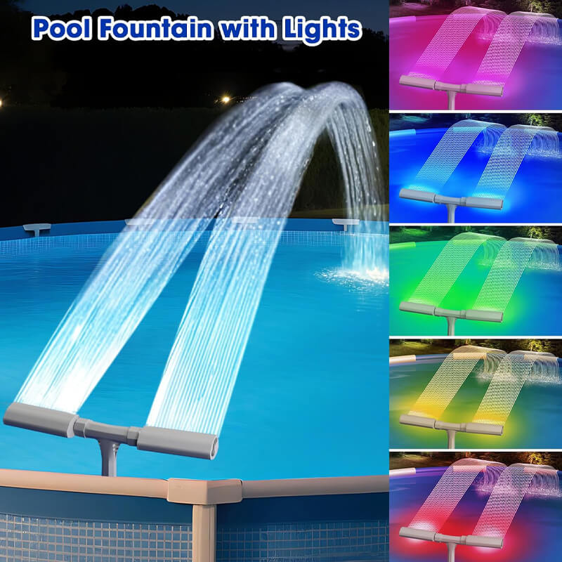 Solar-Powered Pool Fountain with LED Lights – Eco-Friendly Water Feature for Pools and Gardens