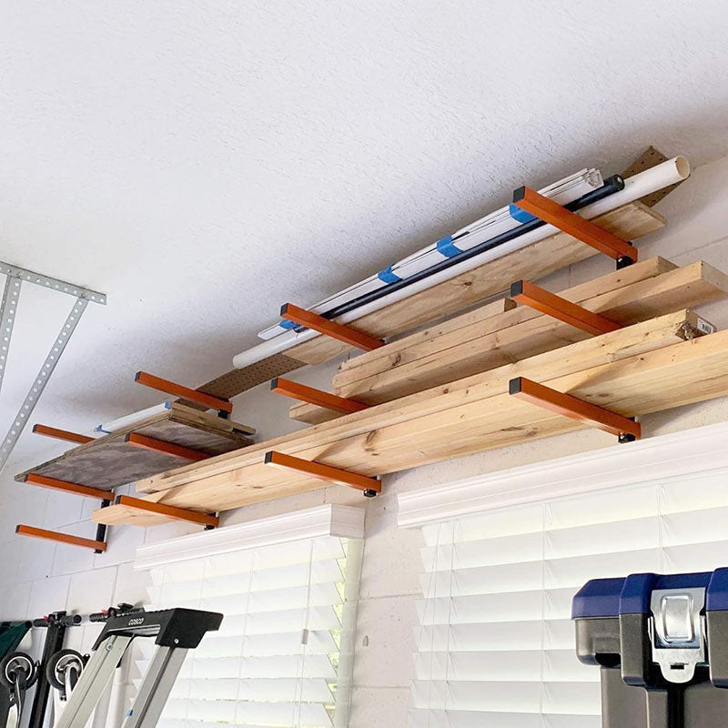 Heavy-Duty Wall Mounted Steel Storage Rack - Industrial-Grade Organizer for Garage, Shed, or Home Use