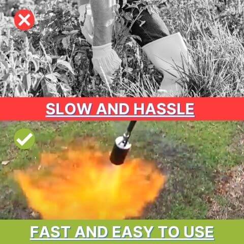 800,000 BTU Propane Torch Weed Burner - Heavy-Duty Outdoor Flame Weeder for Efficient Weed Control