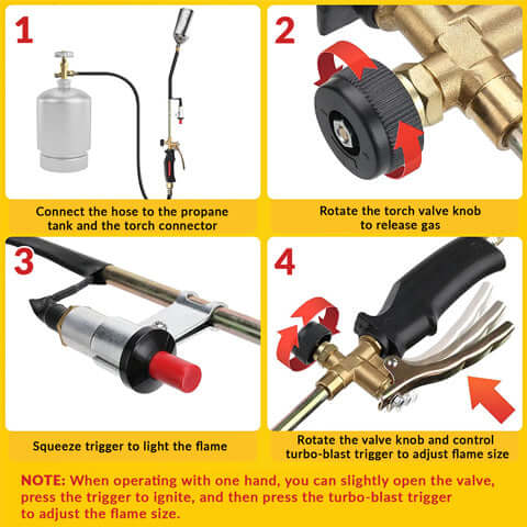 800,000 BTU Propane Torch Weed Burner - Heavy-Duty Outdoor Flame Weeder for Efficient Weed Control