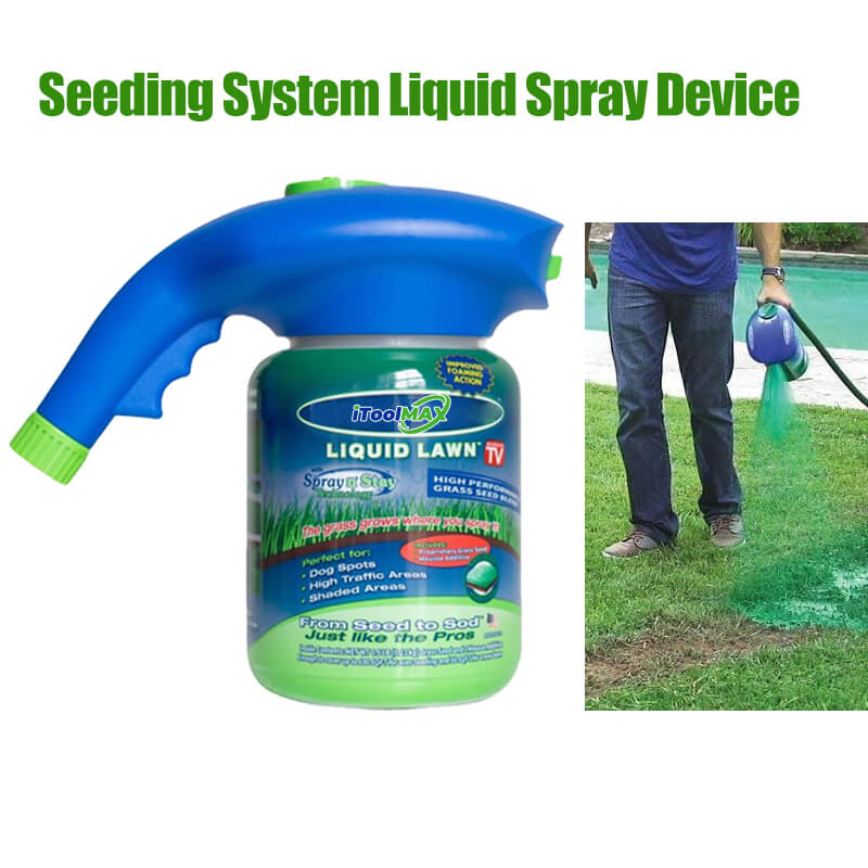 Liquid Grass Seed Spray System - Easy Lawn Green Fertilizer & Seeder for Lush, Healthy Grass