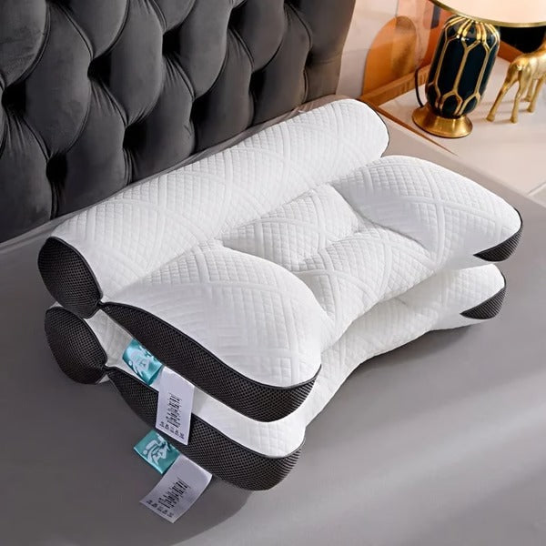 Ergonomic Goose Down Pillow for Cervical Support | Sleep Enhancing Comfort Pillow | Ideal for Neck Pain Relief