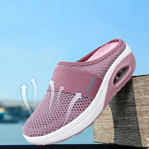 Comfort Orthopedic Wedge Sandals for Women - Supportive Slip-On Slippers with Arch Support