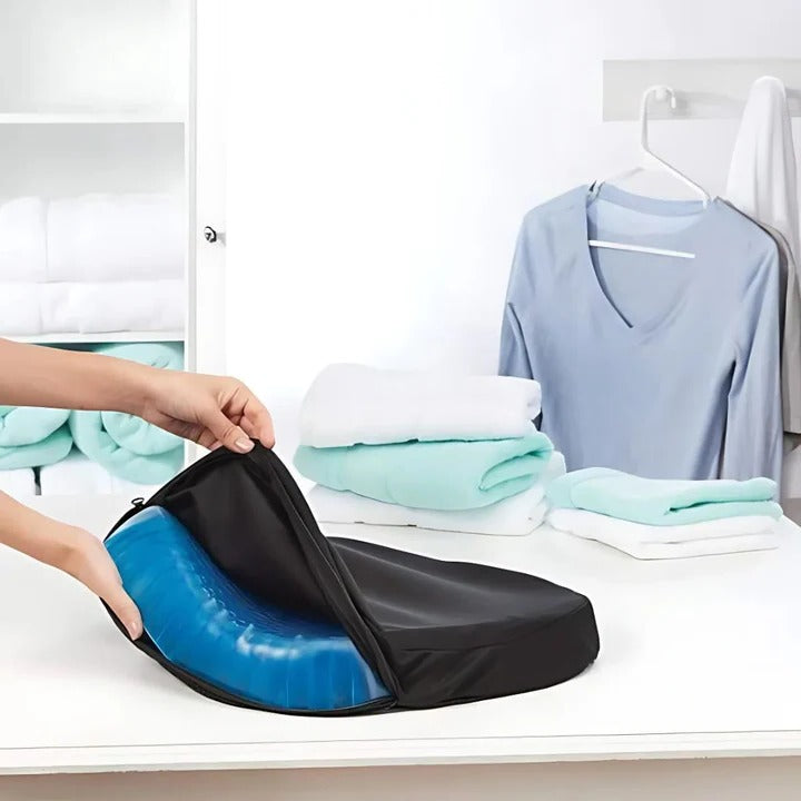 Orthopedic Gel Seat Cushion for Tailbone & Lower Back Pain Relief - Ergonomic Support for Office, Car, & Home Use
