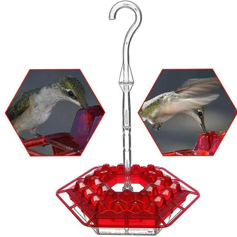Ant-Proof Hummingbird Feeder with Hanging Perch - Durable Outdoor Bird Feeder for Gardens