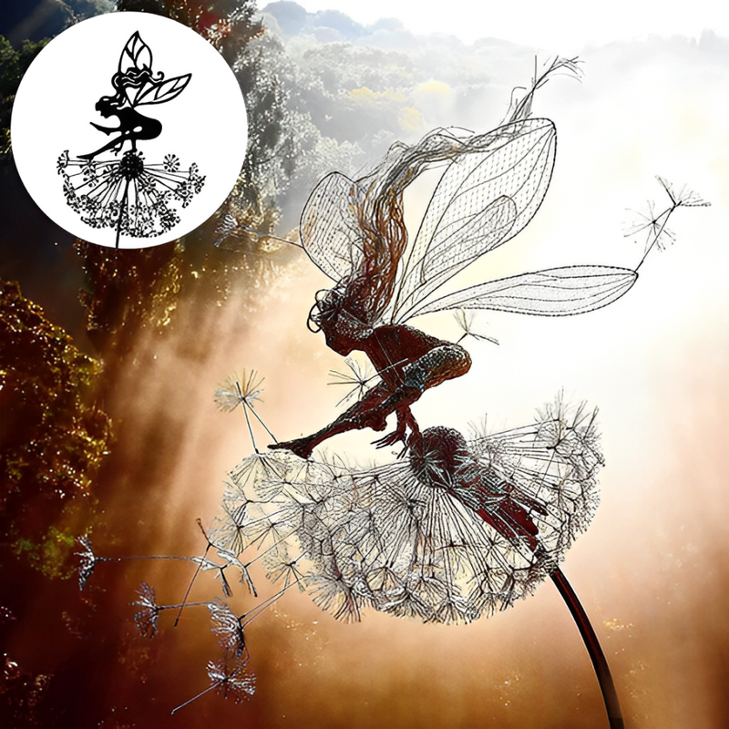Enchanting Fairy Steel Garden Sculptures - Durable Outdoor Art for Magical Landscapes
