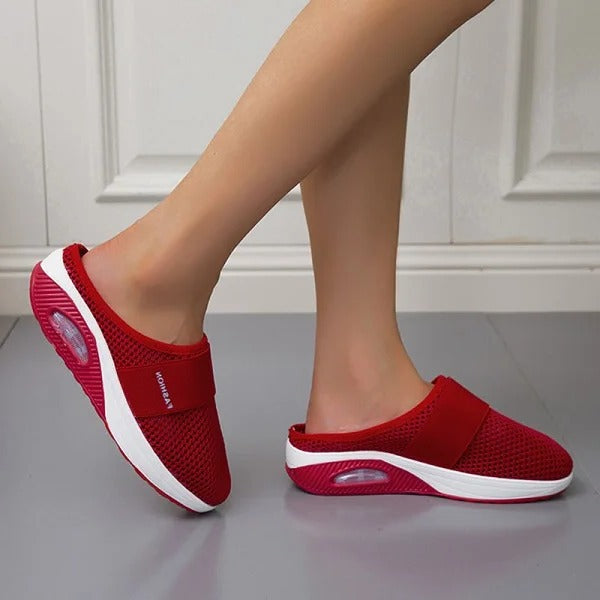Comfort Orthopedic Wedge Sandals for Women - Supportive Slip-On Slippers with Arch Support