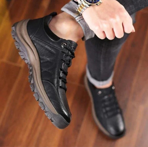 Men's Orthopedic Leather Shoes - Comfortable Supportive Footwear for All-Day Wear