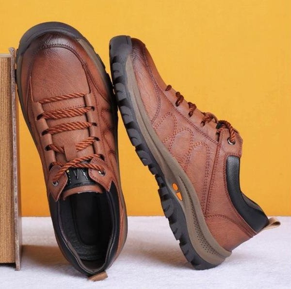 Men's Orthopedic Leather Shoes - Comfortable Supportive Footwear for All-Day Wear