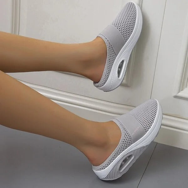 Comfort Orthopedic Wedge Sandals for Women - Supportive Slip-On Slippers with Arch Support