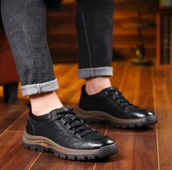 Men's Orthopedic Leather Shoes - Comfortable Supportive Footwear for All-Day Wear