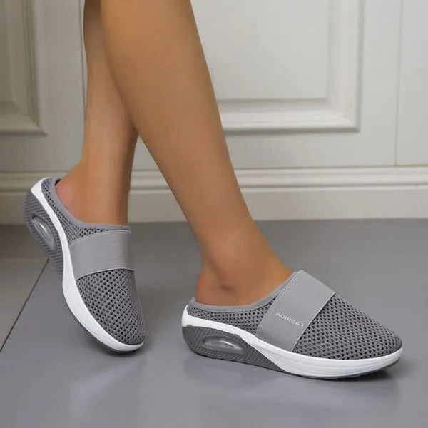 Comfort Orthopedic Wedge Sandals for Women - Supportive Slip-On Slippers with Arch Support