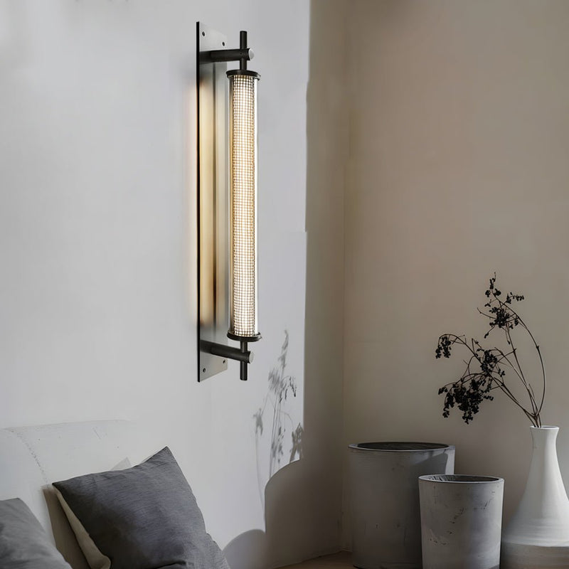 Industrial Black Stainless Steel Long Metallic Tube Wall Light - 19.68" Height - Modern Home Decor Lighting Fixture