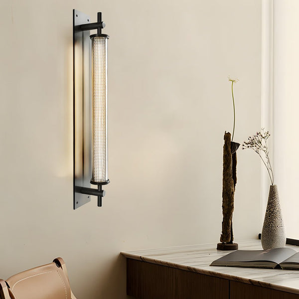Industrial Black Stainless Steel Long Metallic Tube Wall Light - 19.68" Height - Modern Home Decor Lighting Fixture