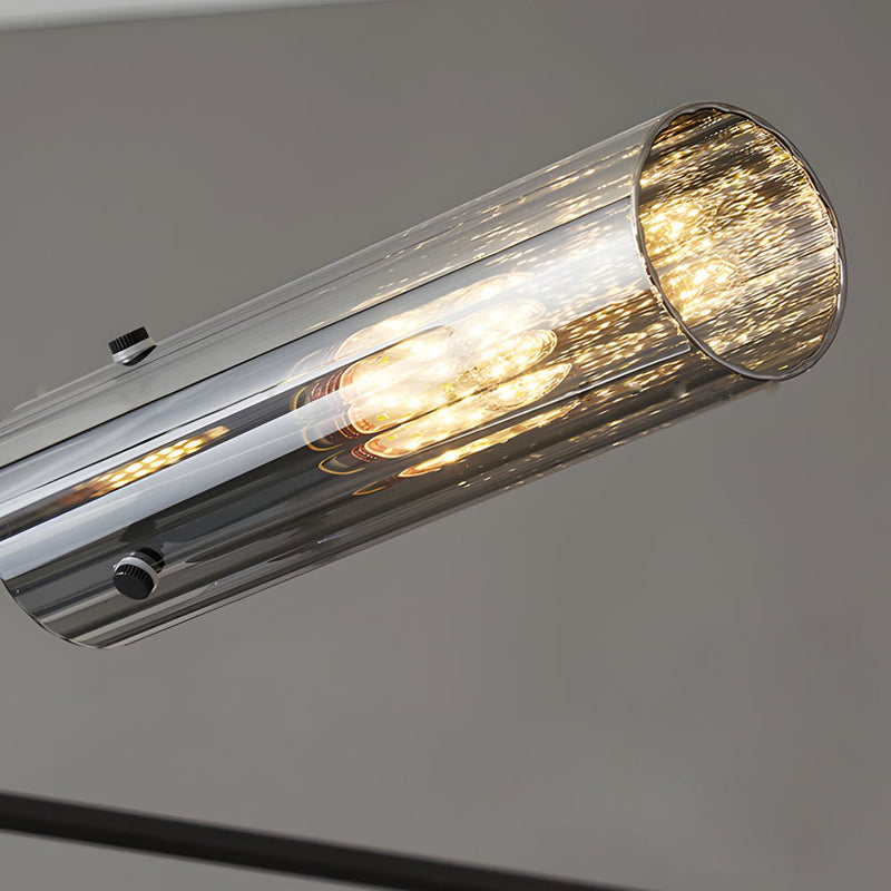 Enhanced Product Title: **Industrial Copper Sputnik Chandelier - Modern Linear Pendant Light Fixture (6 or 8 Lights) for Dining Room, Living Room, or Kitchen**