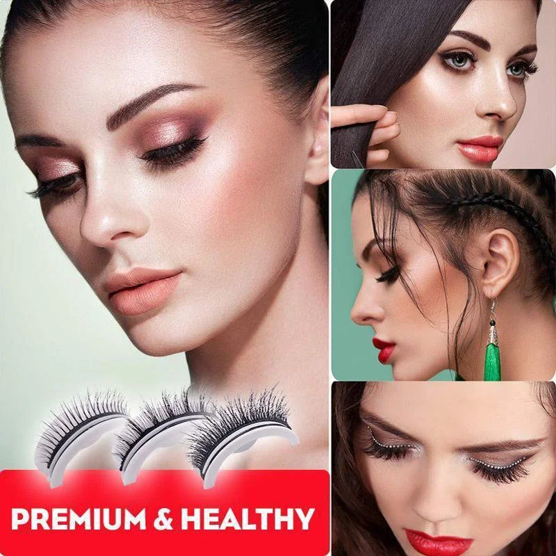 Premium Reusable Self-Adhesive Eyelashes - Effortless Glamour, No Glue Needed, Long-Lasting & Comfortable Wear