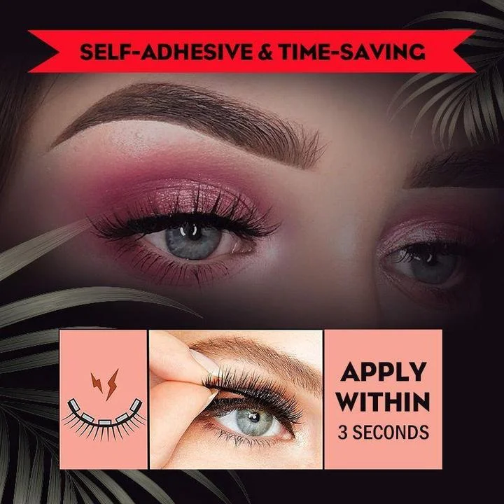 Premium Reusable Self-Adhesive Eyelashes - Effortless Glamour, No Glue Needed, Long-Lasting & Comfortable Wear
