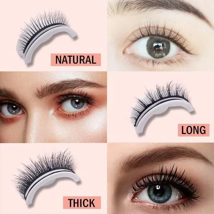 Premium Reusable Self-Adhesive Eyelashes - Effortless Glamour, No Glue Needed, Long-Lasting & Comfortable Wear