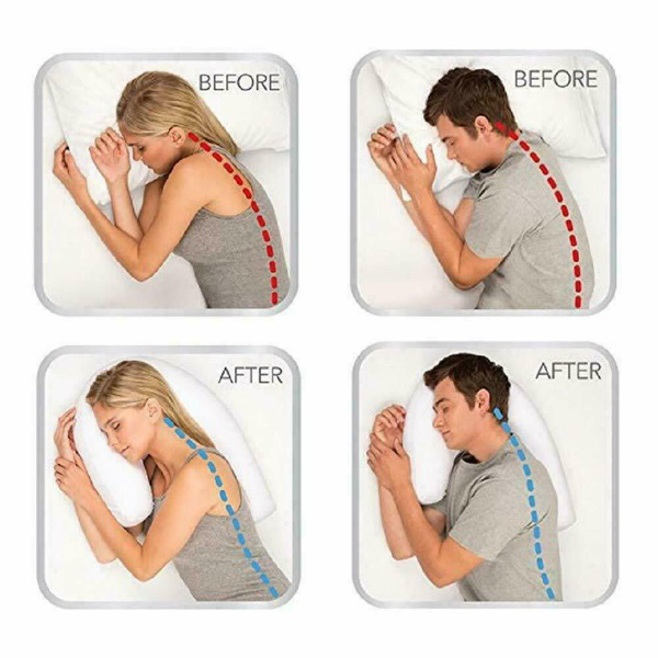 Orthopedic Side Sleeper Pillow with Ear Hole - Ergonomic Design for Ultimate Comfort and Support