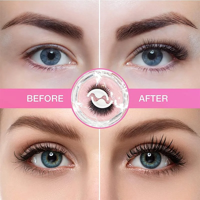 Premium Reusable Self-Adhesive Eyelashes - Effortless Glamour, No Glue Needed, Long-Lasting & Comfortable Wear