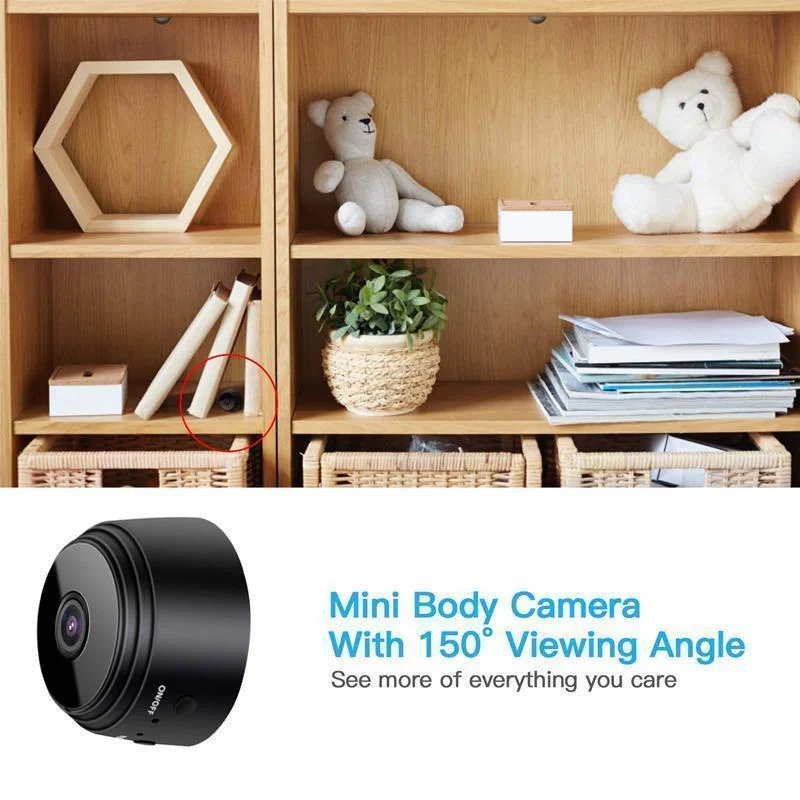 1080p Magnetic WiFi Mini Camera - Compact Wireless Surveillance Camera with Night Vision & Motion Detection