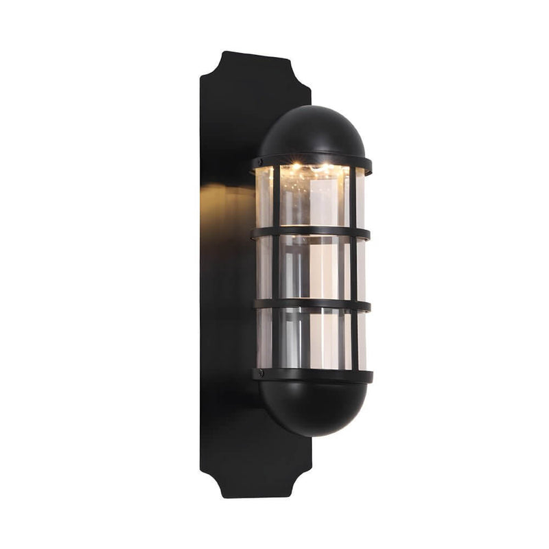 Vintage Telephone Booth LED Sconce Light - Retro Iron & Glass Wall Fixture
