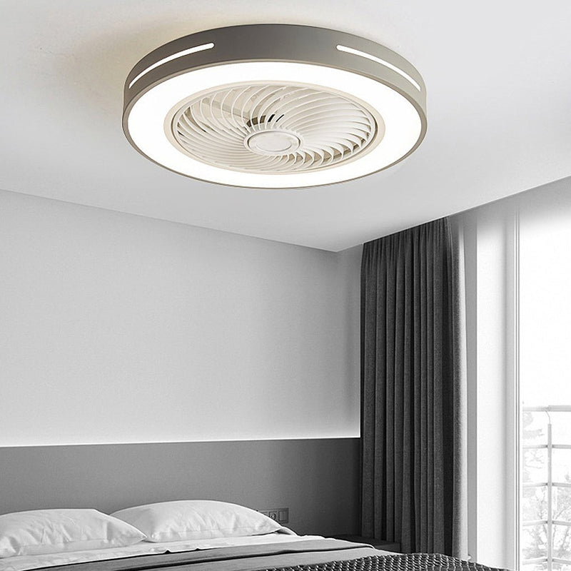 Smart Inverter Bladed Ceiling Fan with Remote Control & LED Light - Energy-Efficient Wind-Guiding Design