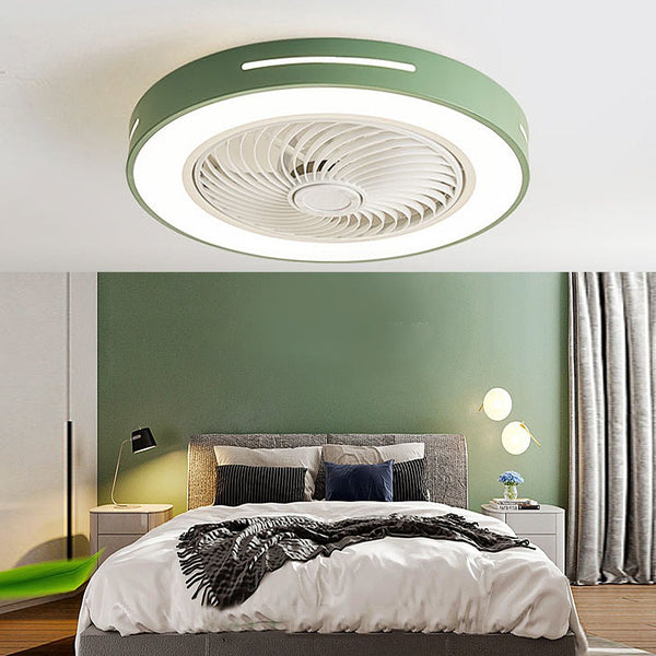 Smart Inverter Bladed Ceiling Fan with Remote Control & LED Light - Energy-Efficient Wind-Guiding Design