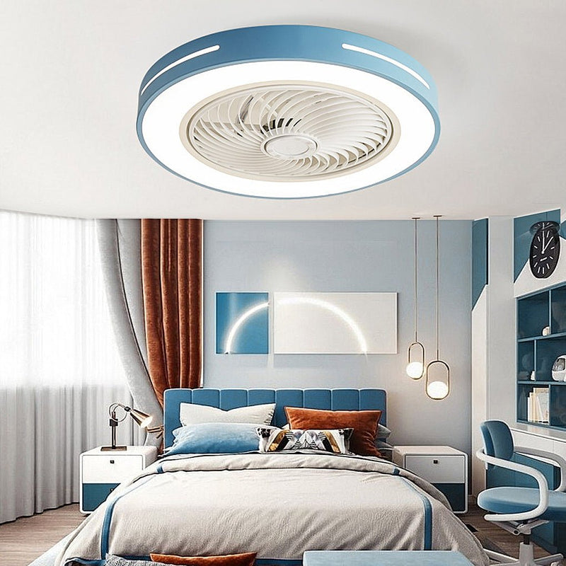 Smart Inverter Bladed Ceiling Fan with Remote Control & LED Light - Energy-Efficient Wind-Guiding Design