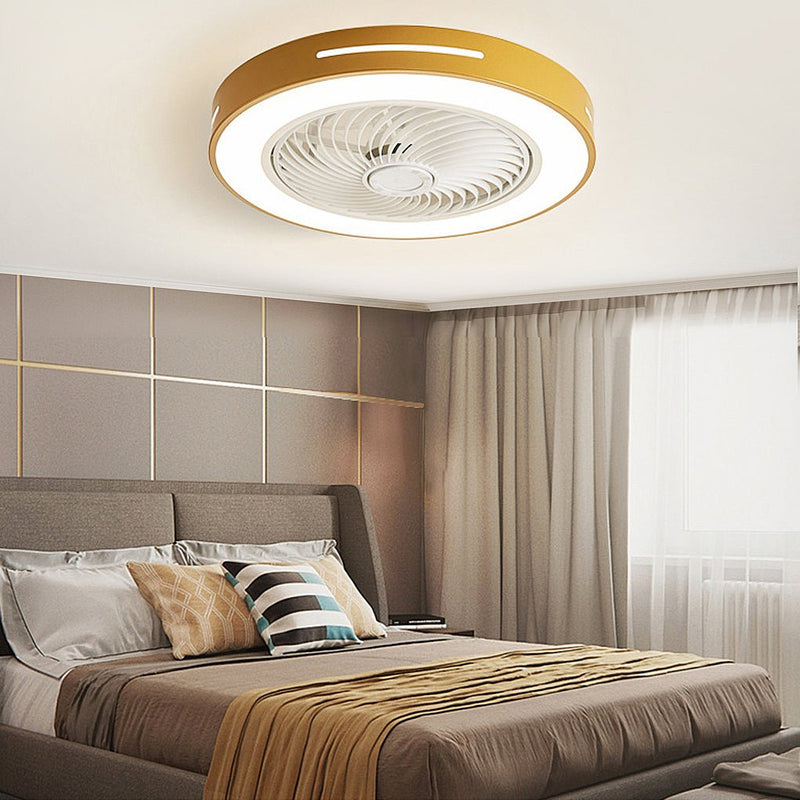 Smart Inverter Bladed Ceiling Fan with Remote Control & LED Light - Energy-Efficient Wind-Guiding Design