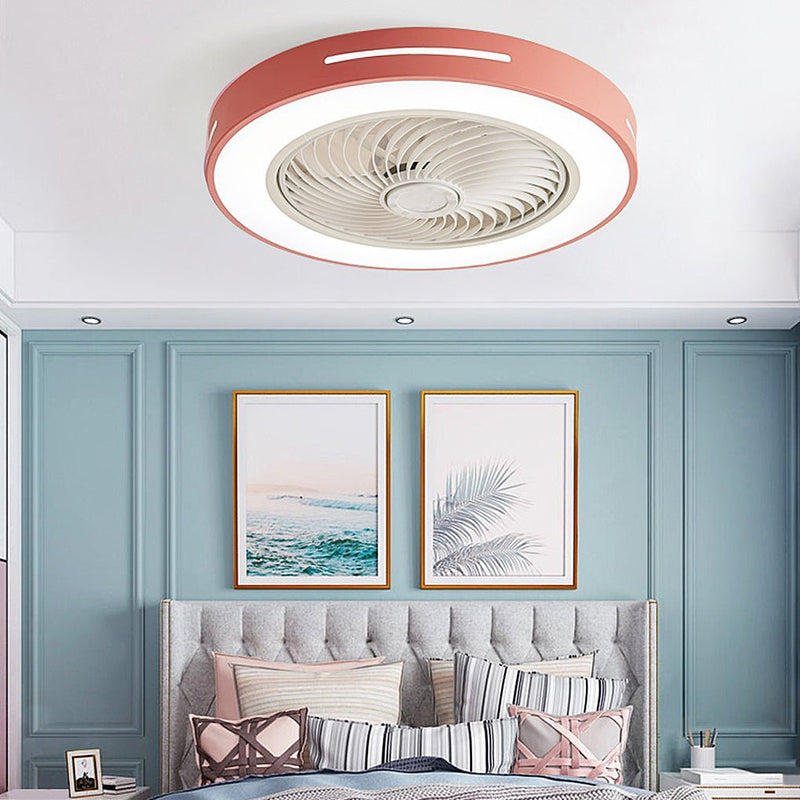 Smart Inverter Bladed Ceiling Fan with Remote Control & LED Light - Energy-Efficient Wind-Guiding Design