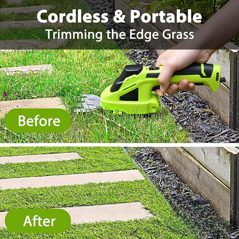 2-in-1 Cordless Shears & Hedge Trimmer - Versatile Garden Tool for Effortless Trimming & Shaping