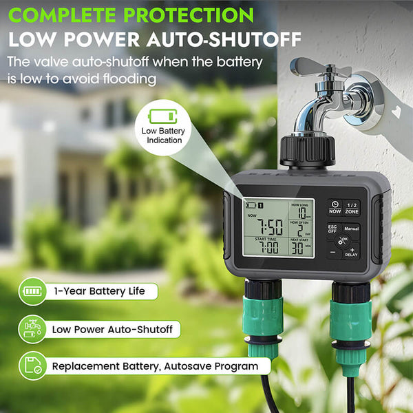 Smart Sprinkler Water Timer with Programmable Settings - Automatic Irrigation Controller for Efficient Watering