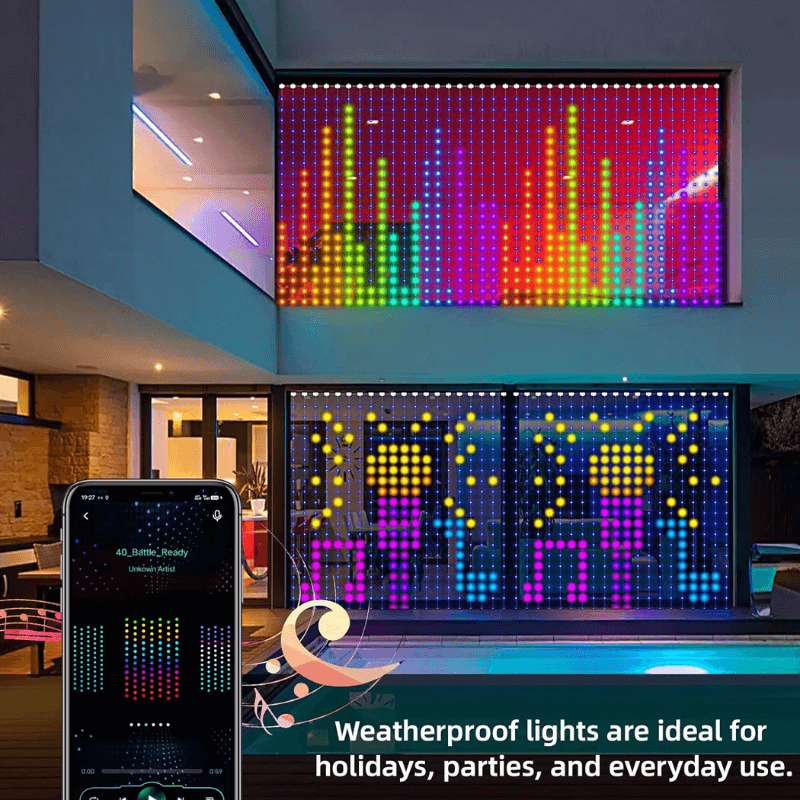 DIY Smart LED Curtain Lights - Sync with Music & App Control for Home Decor